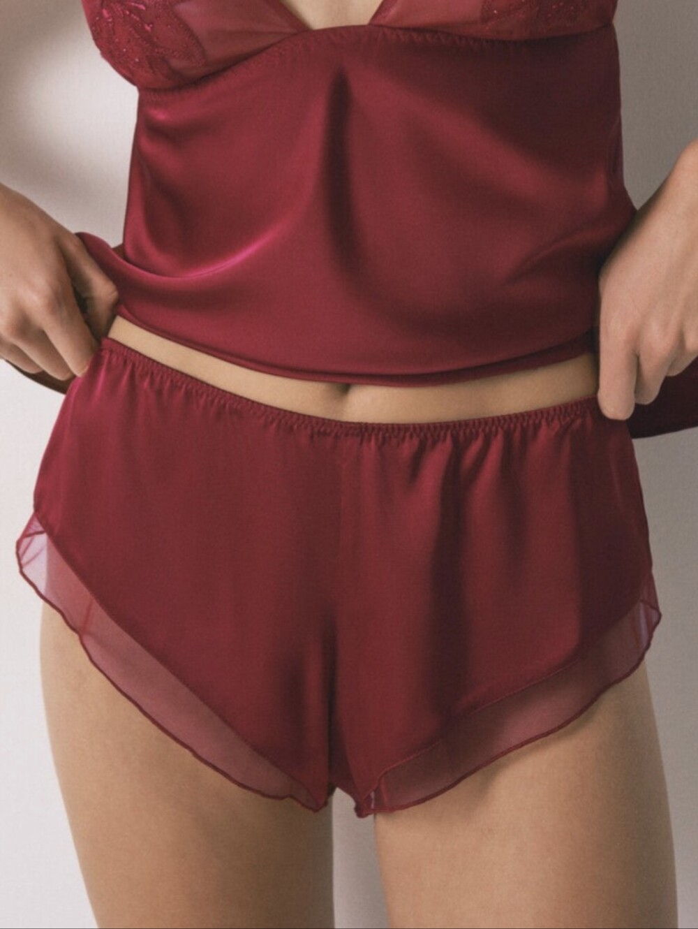 Women'secret Red Satin Lingerie Panties